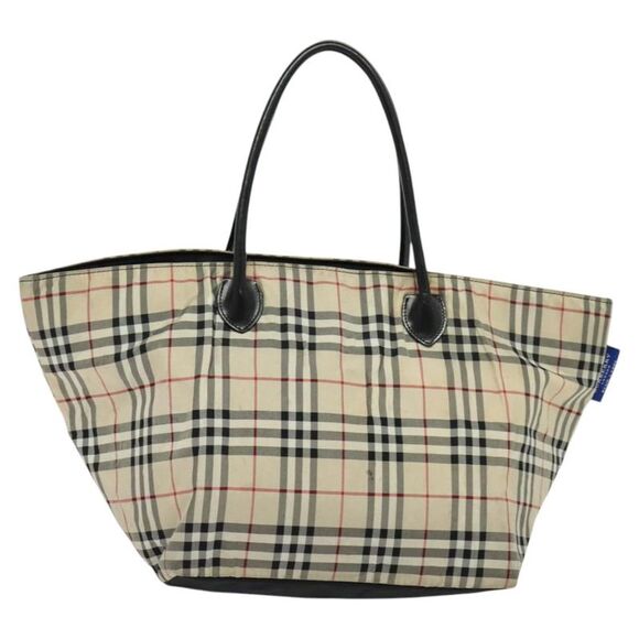 Burberry Nova Check Beige Nylon Tote Bag (Pre-Owned) - Picture 1 of 16
